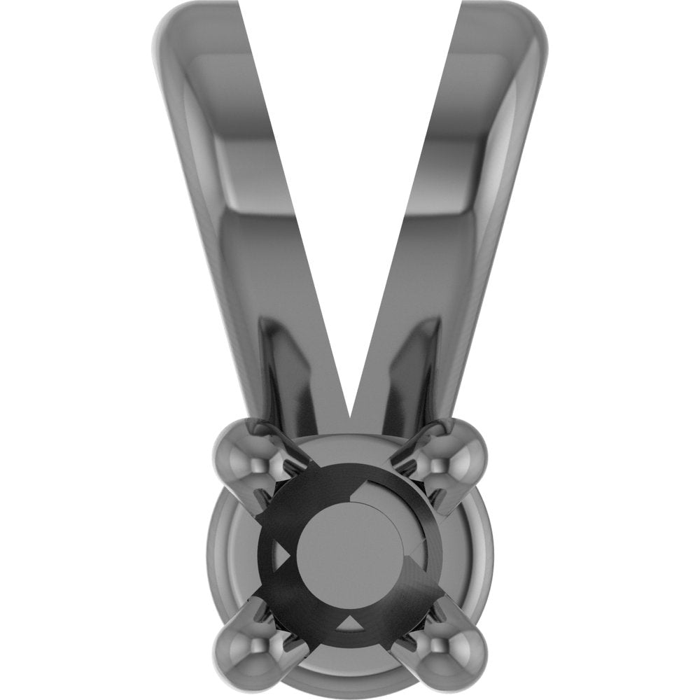 Platinum Round 4-Prong Basket Pendant Mounting