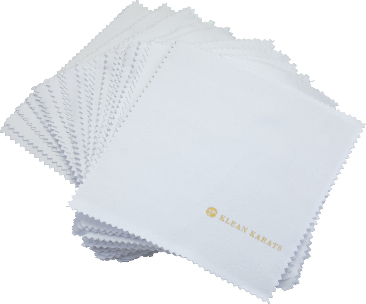 8x8 Inch Treated Polishing Cloth - Pack of 50 by Klean Karats