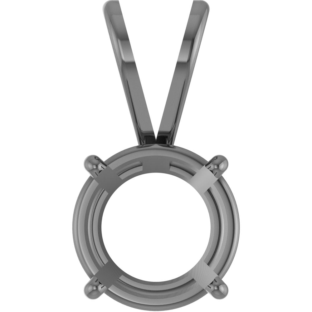 10K Rose Round 4-Prong Basket Pendant Mounting