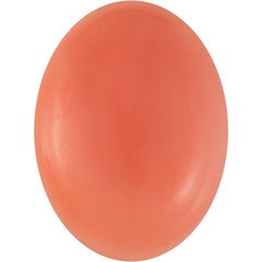 Oval Cabochon Natural Pink Coral