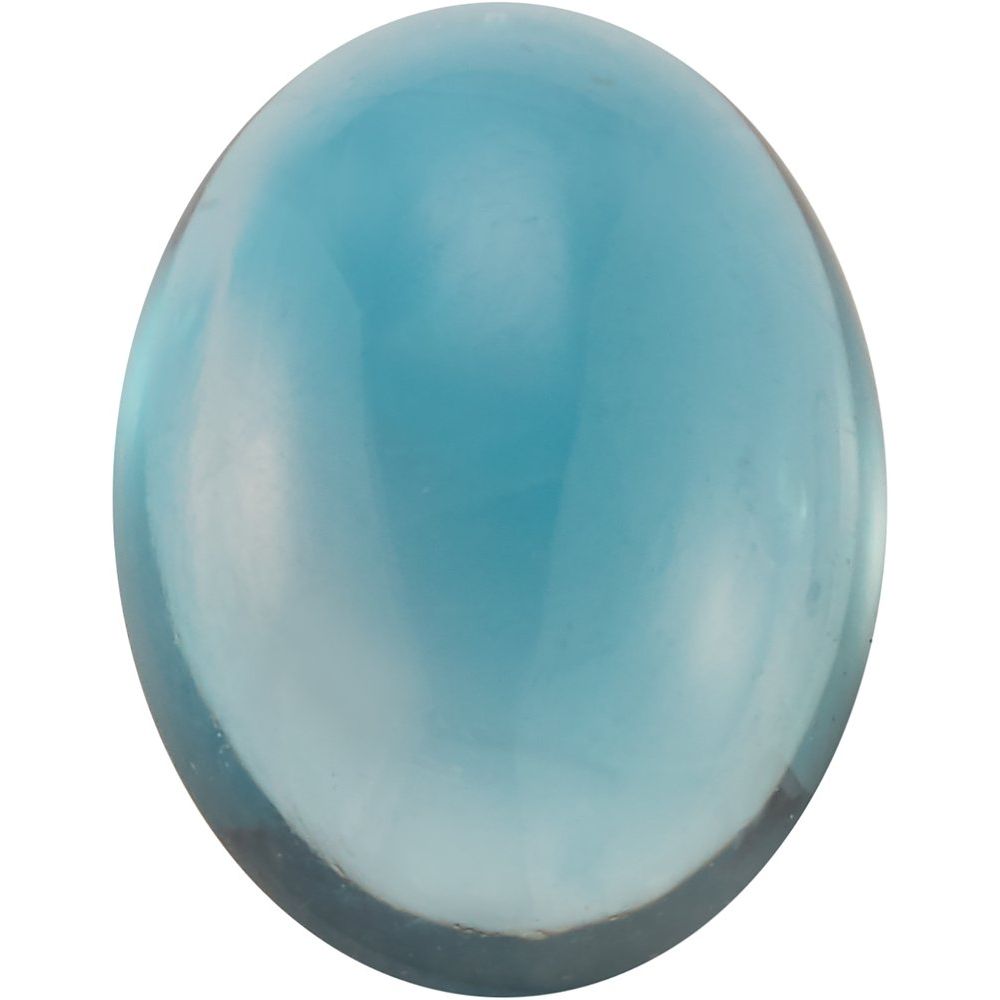 Oval Natural Cabochon London Blue Topaz