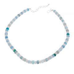 Jay King Aquamarine, Rose Quartz & Turquoise Beaded Necklace 18"