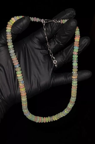 Jay King Multicolor Ethiopian Vanilla Opal Beaded Gemstone Necklace, 18"