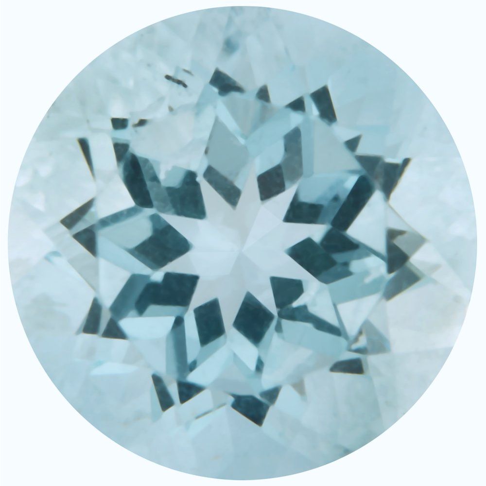 Round Natural Aquamarine