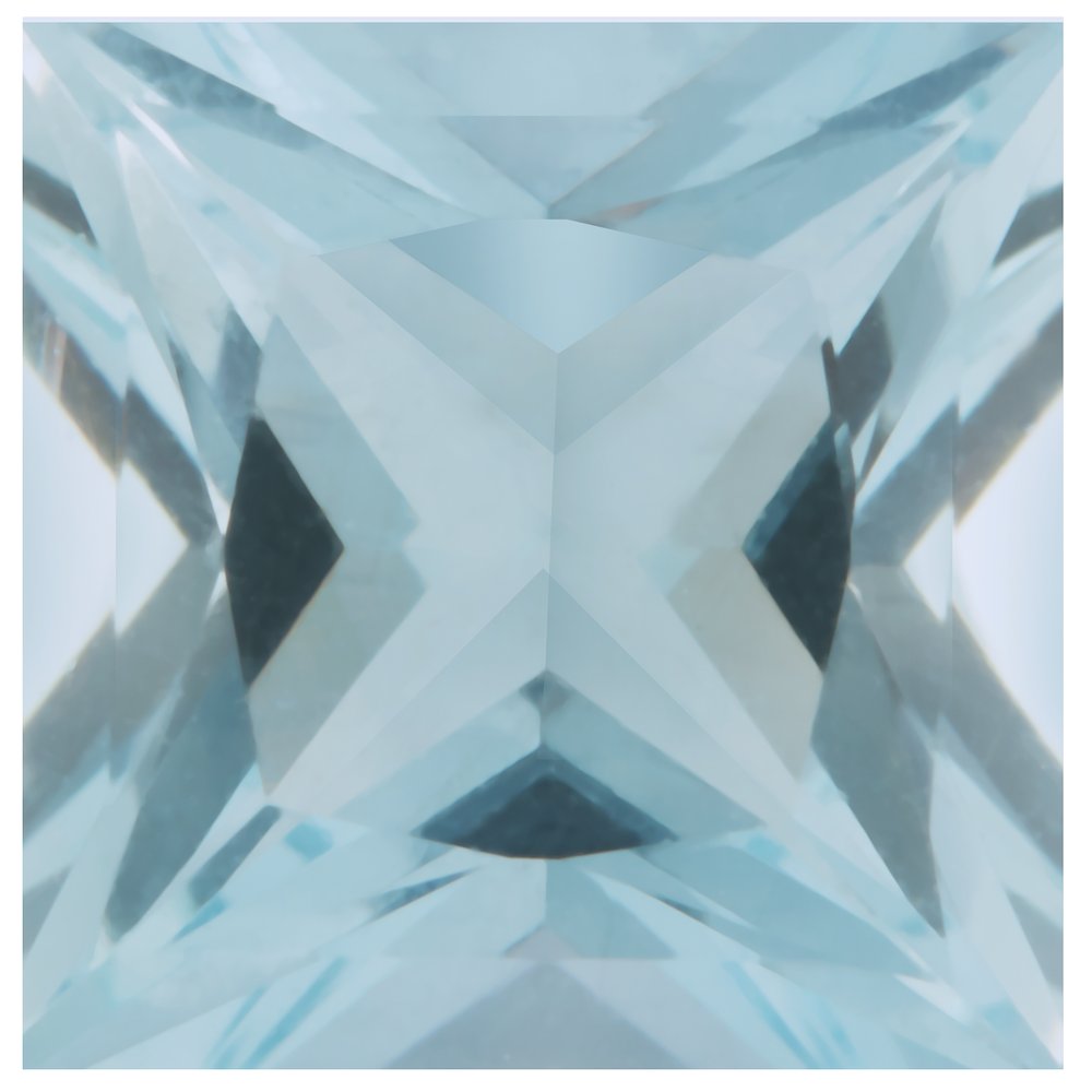 Square Natural Aquamarine