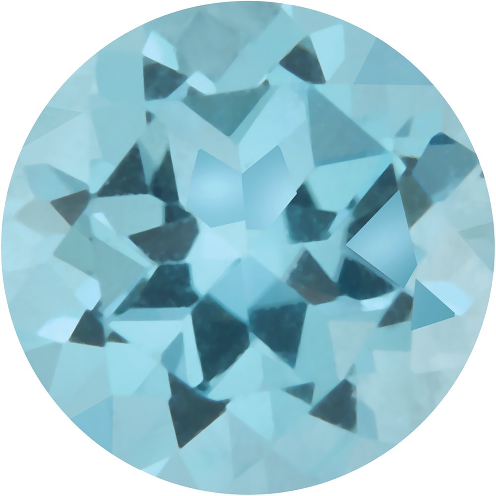 Round Natural Sky Blue Topaz