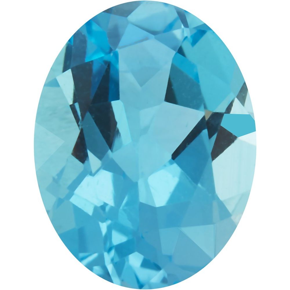 Oval Natural Swiss Blue Topaz