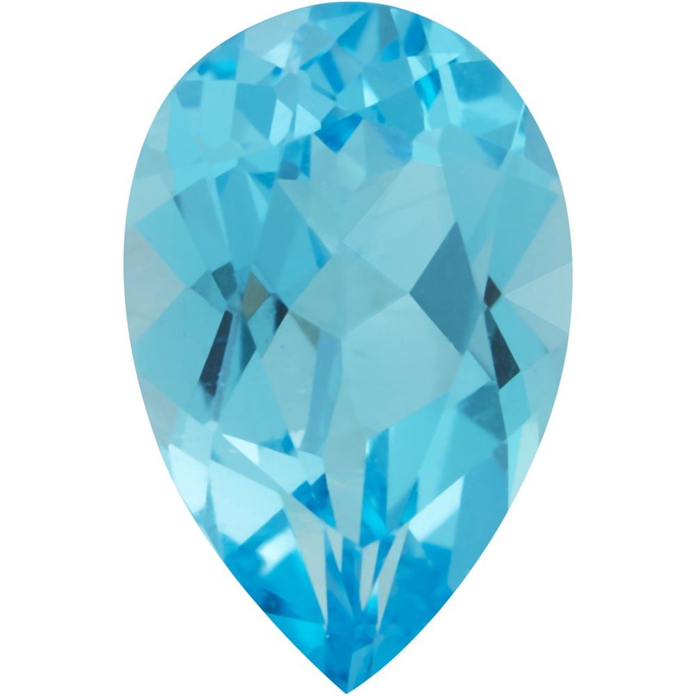 Pear Natural Swiss Blue Topaz