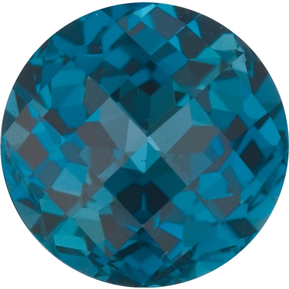 Round Natural London Blue Topaz