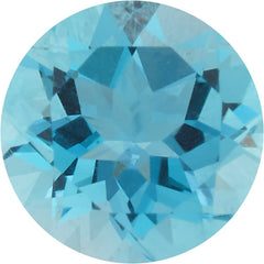 Round Natural Swiss Blue Topaz