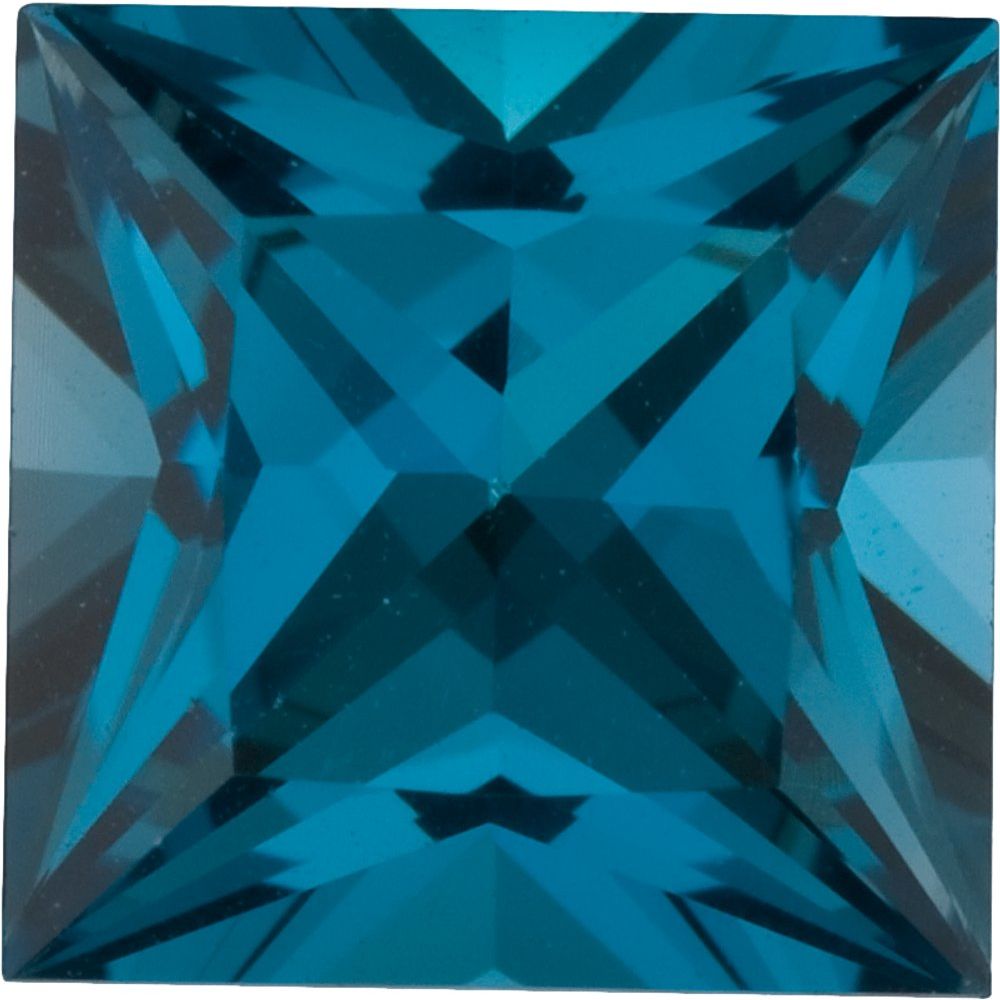 Square Natural London Blue Topaz