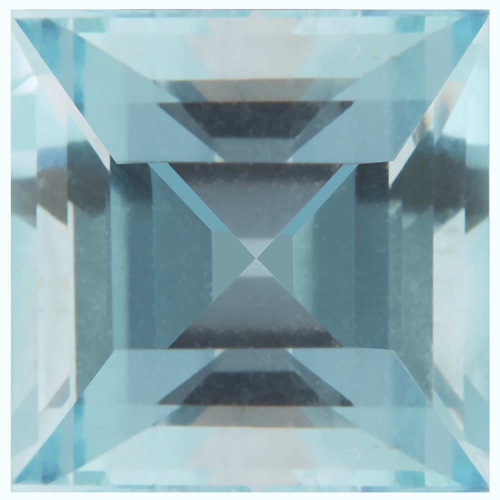 Square Natural Aquamarine