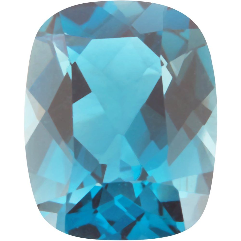 Antique Cushion Natural London Blue Topaz