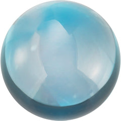 Round Natural Cabochon London Blue Topaz