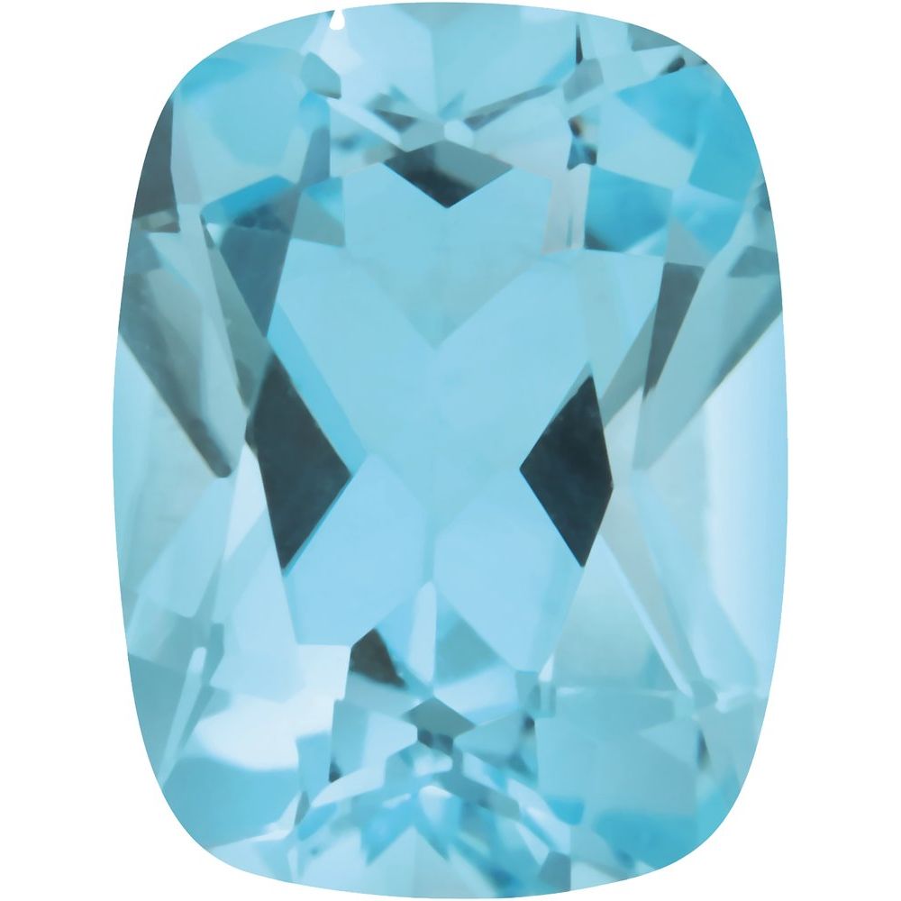 Antique Cushion Natural Sky Blue Topaz