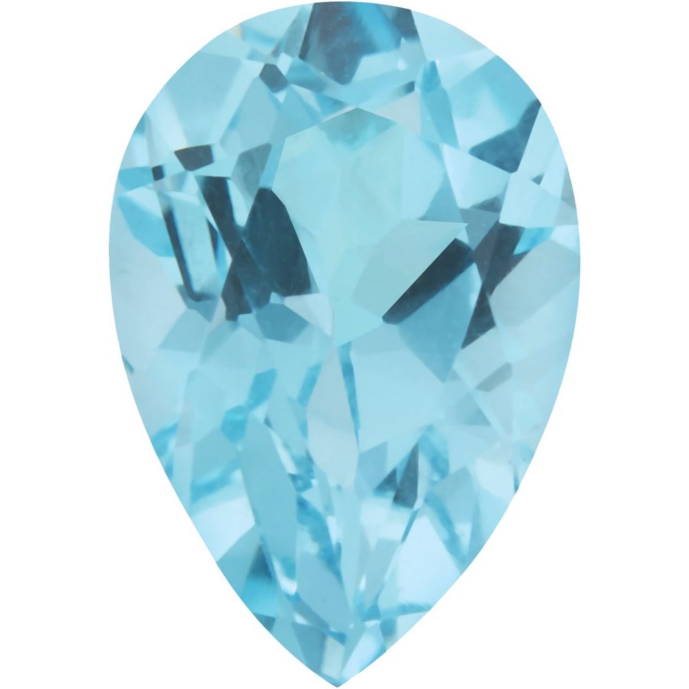 Pear Natural Sky Blue Topaz