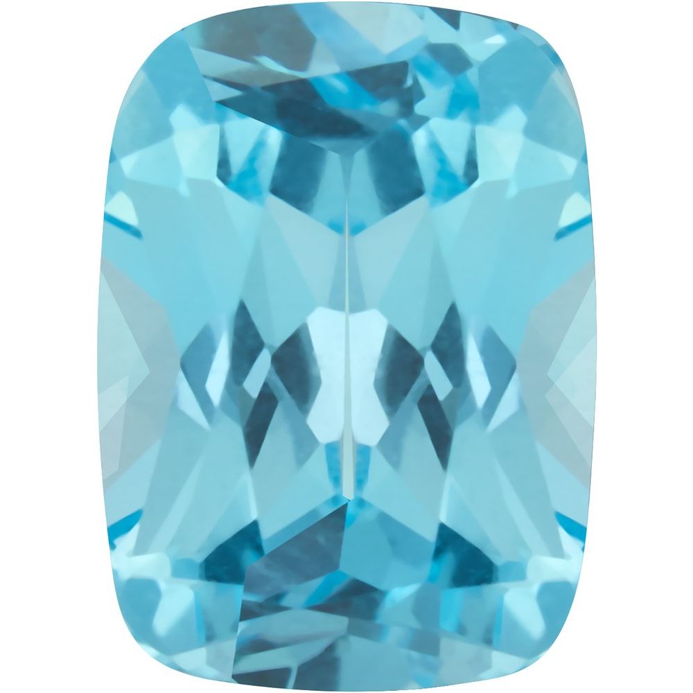 Antique Cushion Natural Swiss Blue Topaz