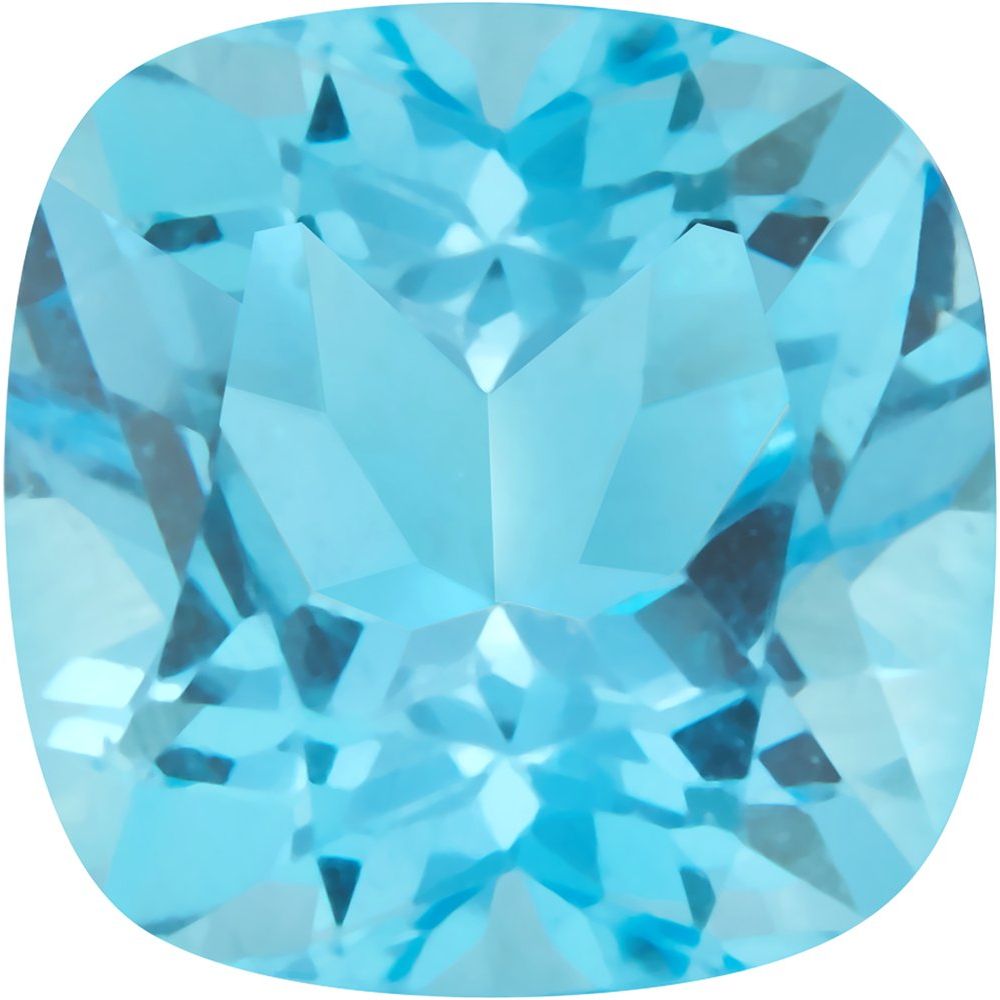 Cushion Natural Swiss Blue Topaz