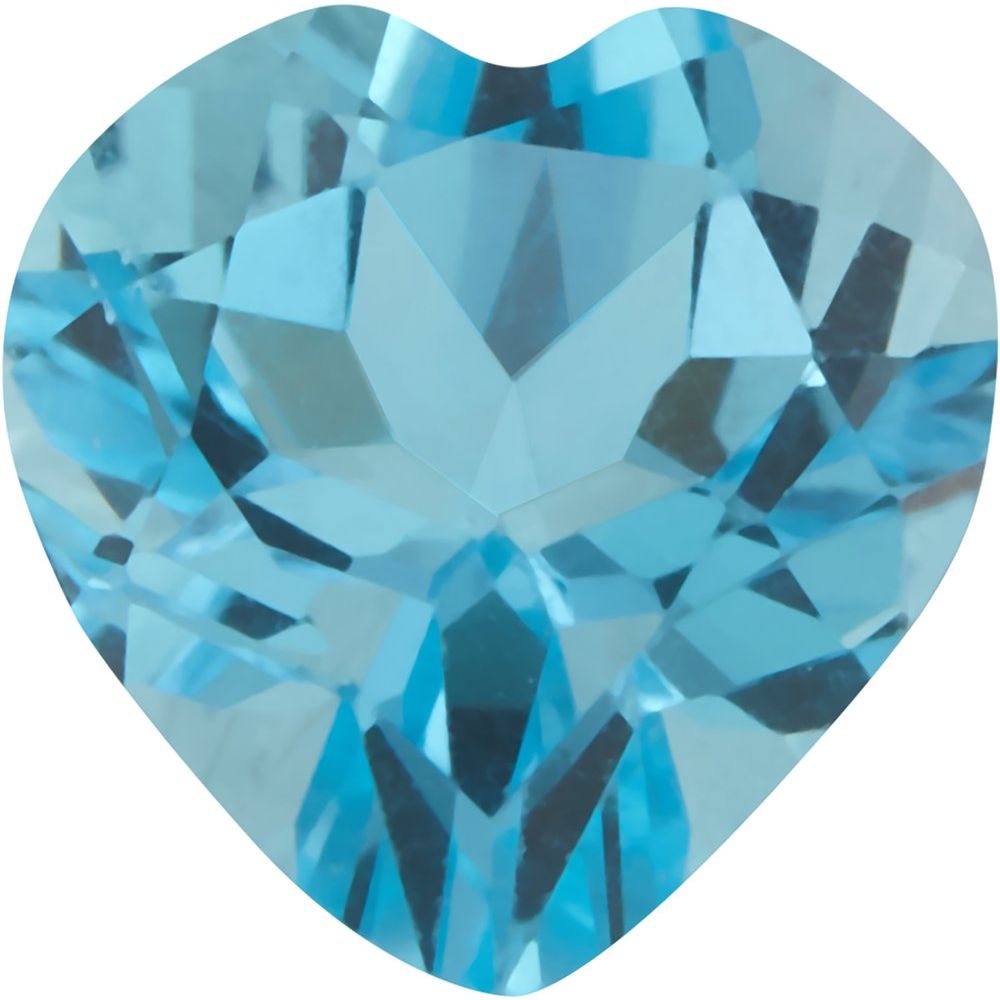 Heart Natural Swiss Blue Topaz