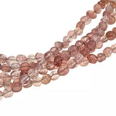 Jay King Sterling Silver 5-Strand Pink Strawberry Quartz Necklace 18"