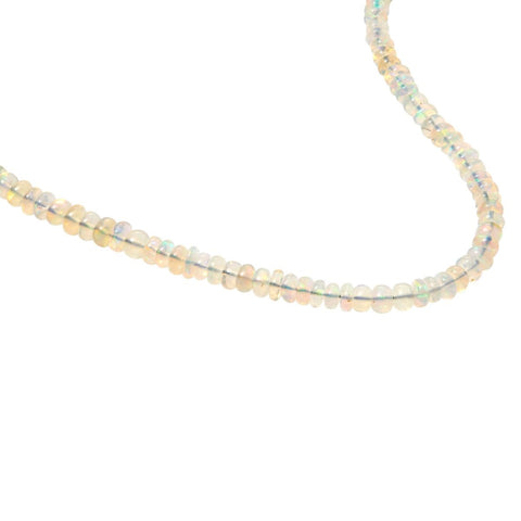 Jay King Sterling Silver Ethiopian Opal Beaded Necklace. 16" +3" ext.