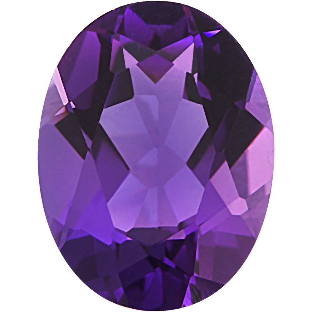 Oval Imitation Amethyst