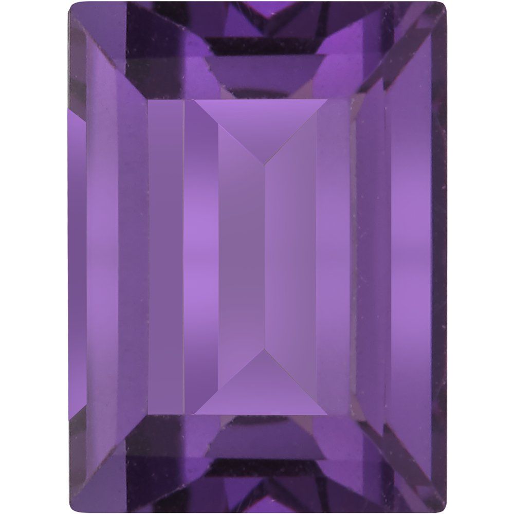 Straight Baguette Imitation Amethyst