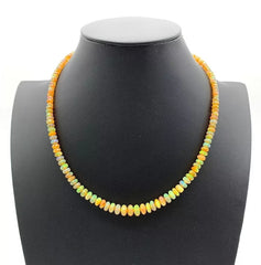 Jay King Sterling Silver Faceted Ethiopian Honey Opal Bead Necklace, 18"