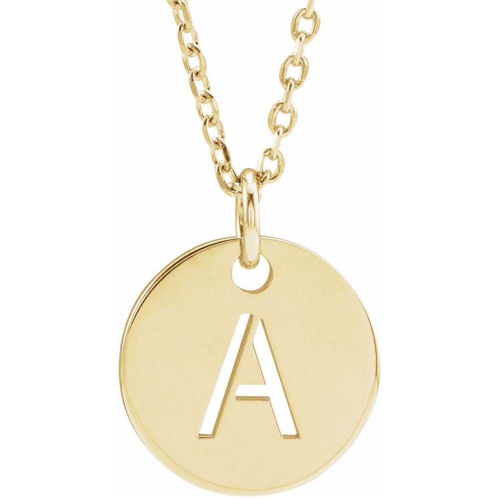 18K Yellow Gold-Plated Sterling Silver Initial 16-18" Necklace