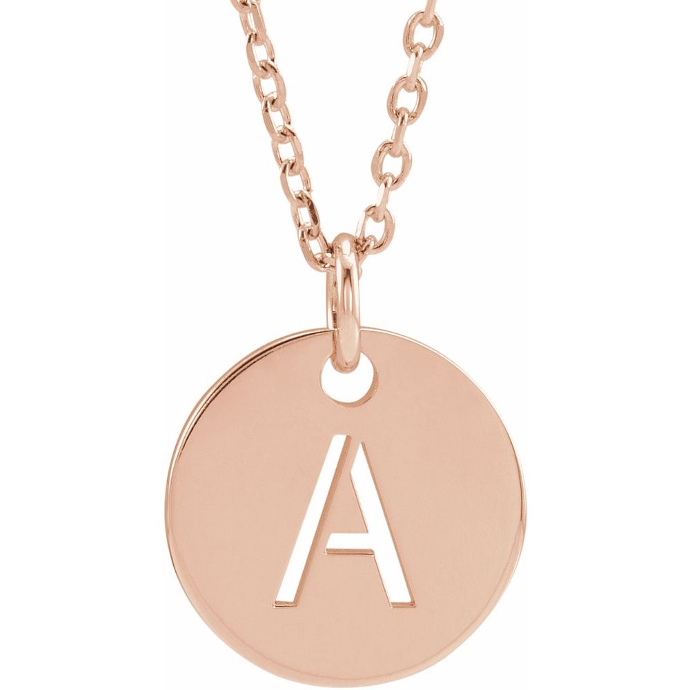 18K Rose Gold-Plated Sterling Silver Initial 16-18" Necklace