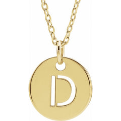 18K Yellow Gold-Plated Sterling Silver Initial 16-18" Necklace