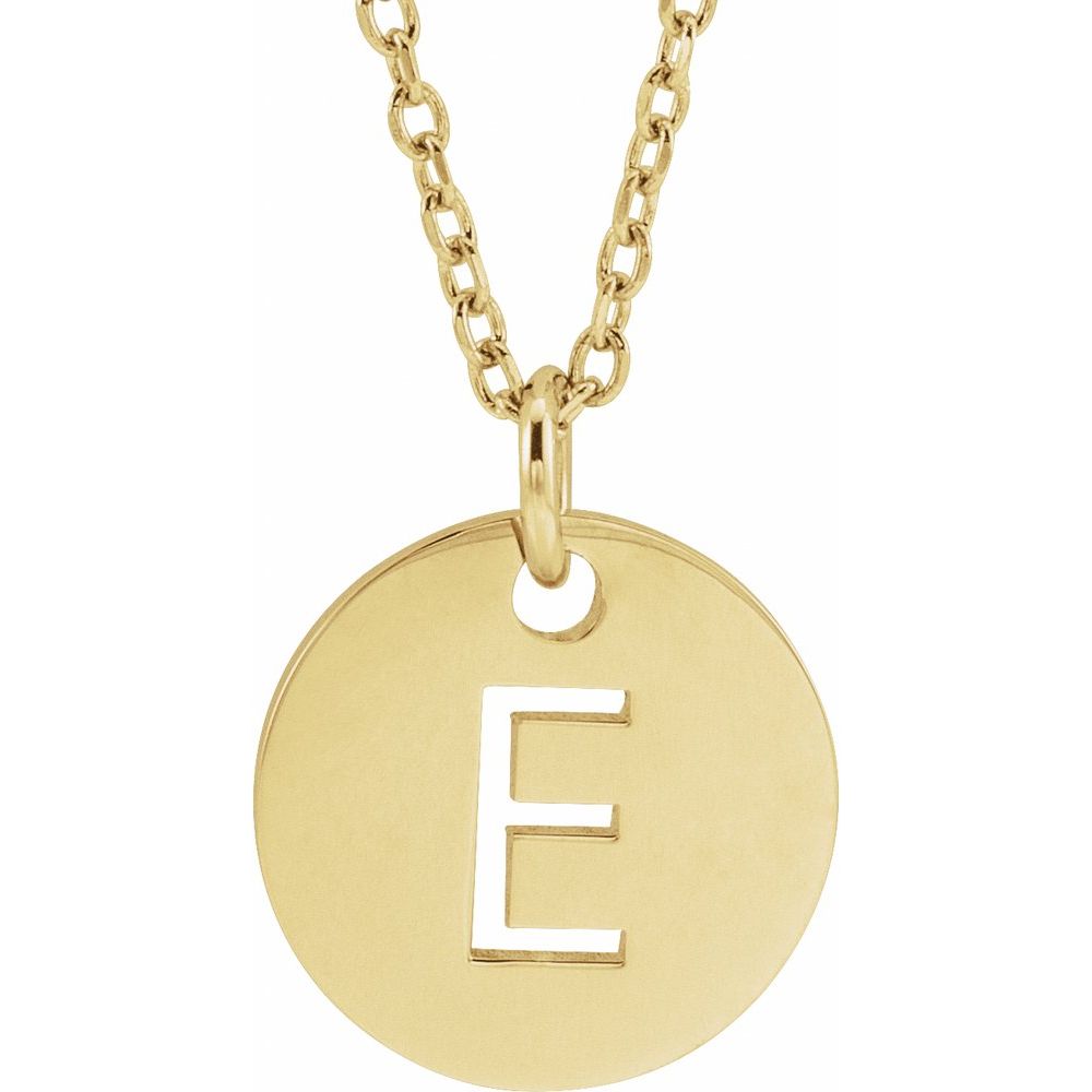 Yellow gold Initial 16-18" Necklace