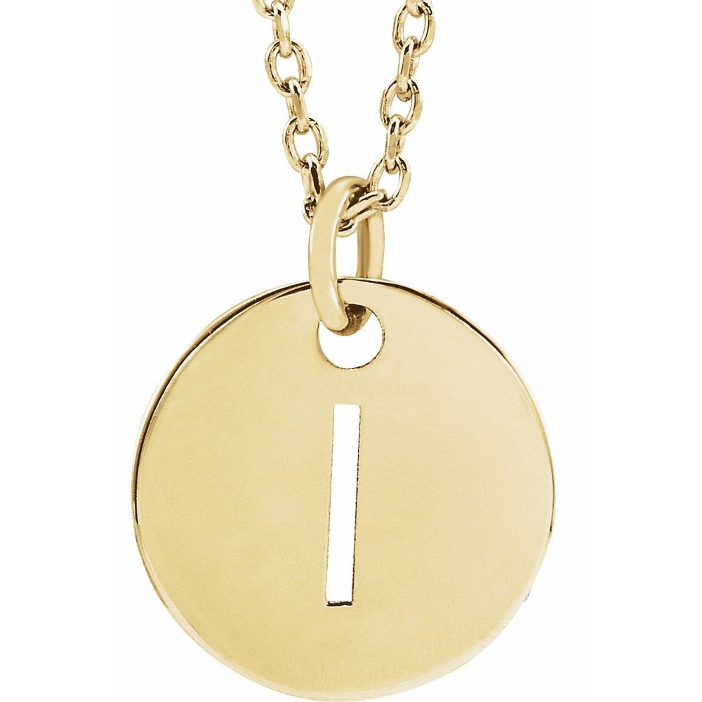 Yellow gold Initial 16-18" Necklace