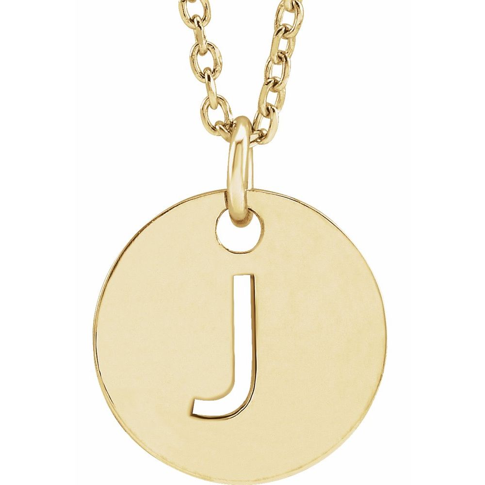 Yellow gold Initial 16-18" Necklace