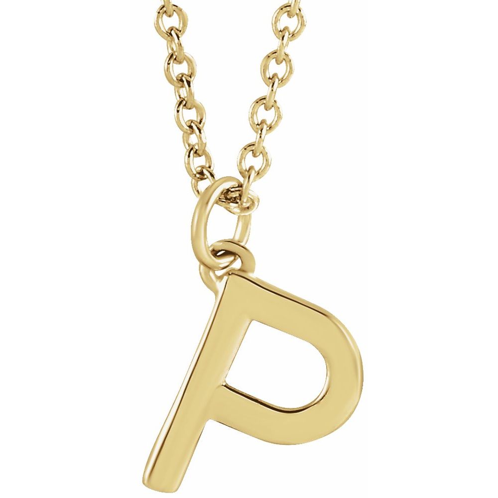 Yellow gold Initial 18" Necklace