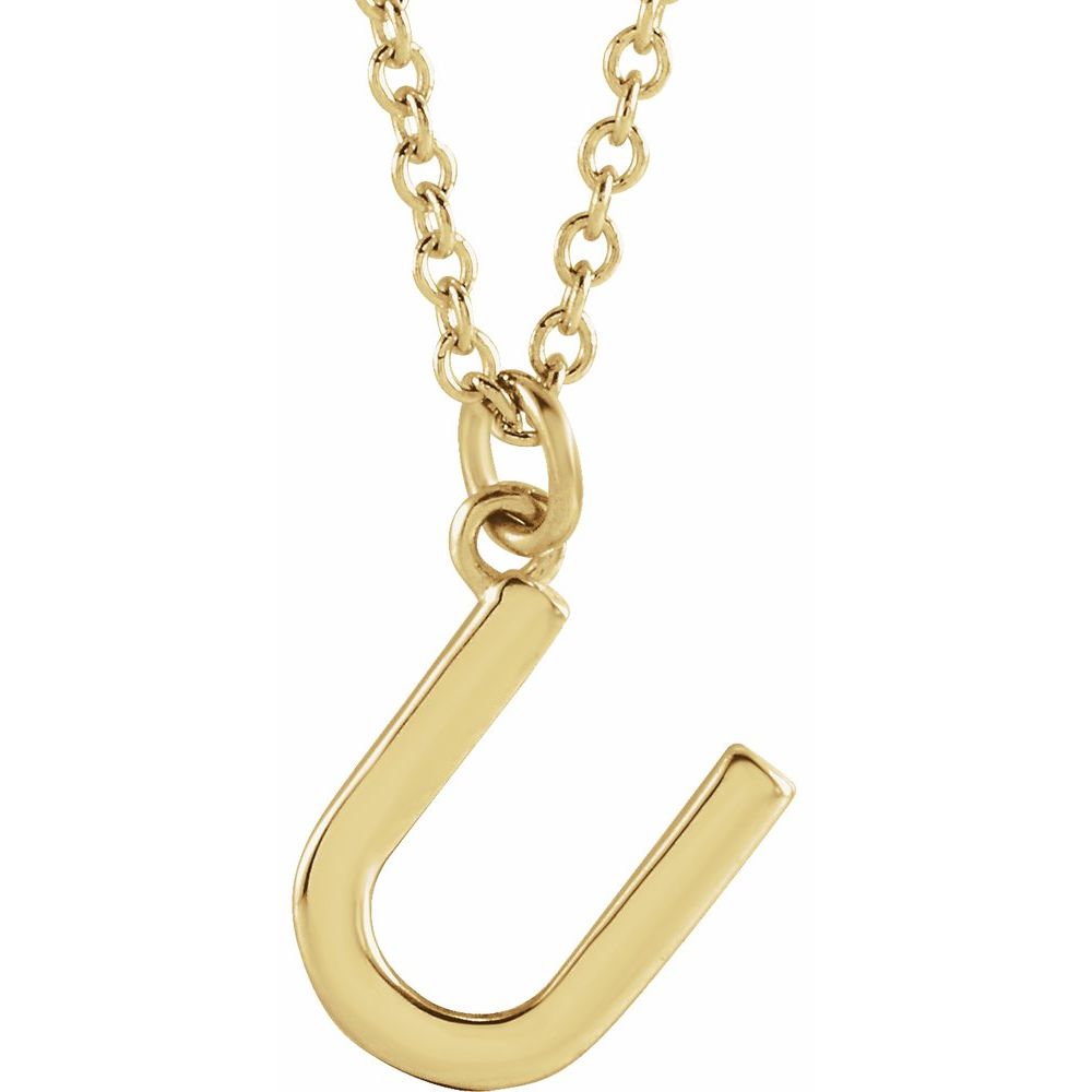 Yellow gold Initial 16" Necklace