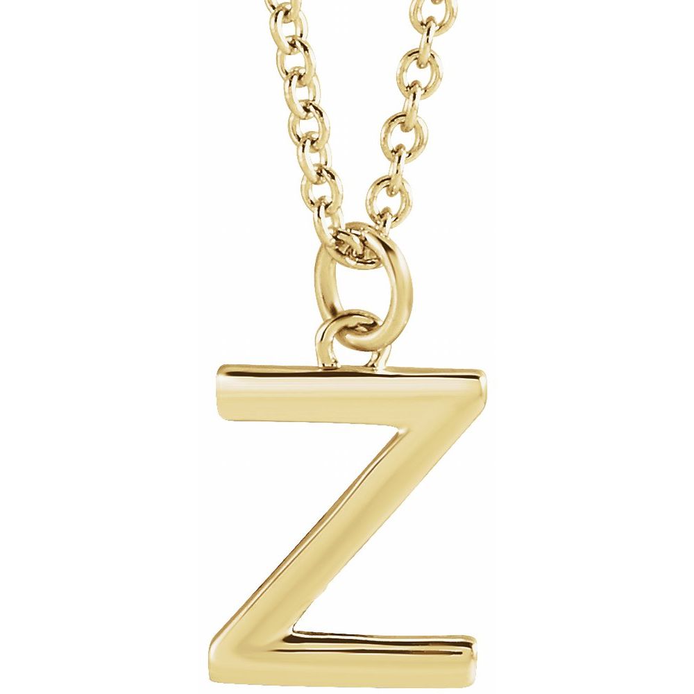 Yellow gold Initial 18" Necklace