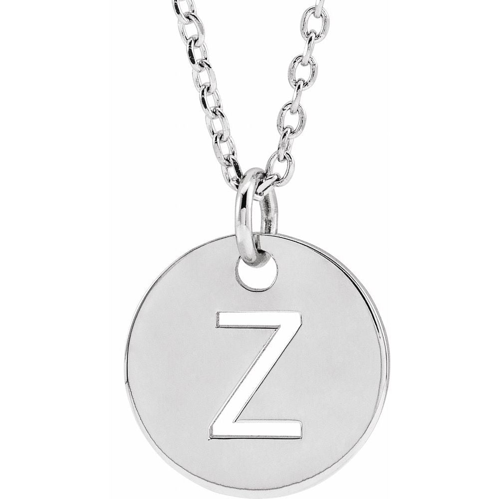 Sterling Silver Initial 16-18" Necklace