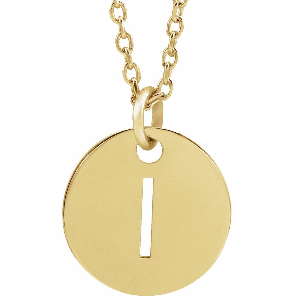 18K Yellow Gold-Plated Sterling Silver Initial 16-18" Necklace