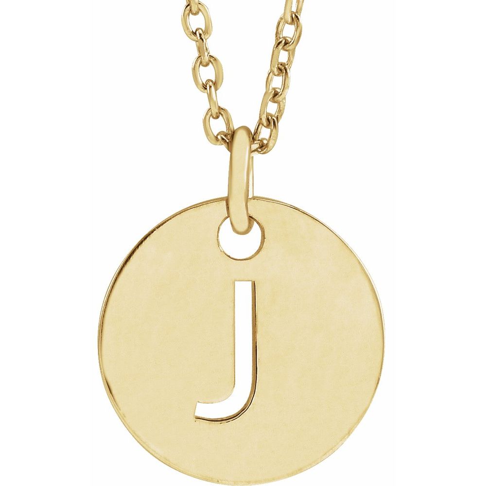 18K Yellow Gold-Plated Sterling Silver Initial 16-18" Necklace