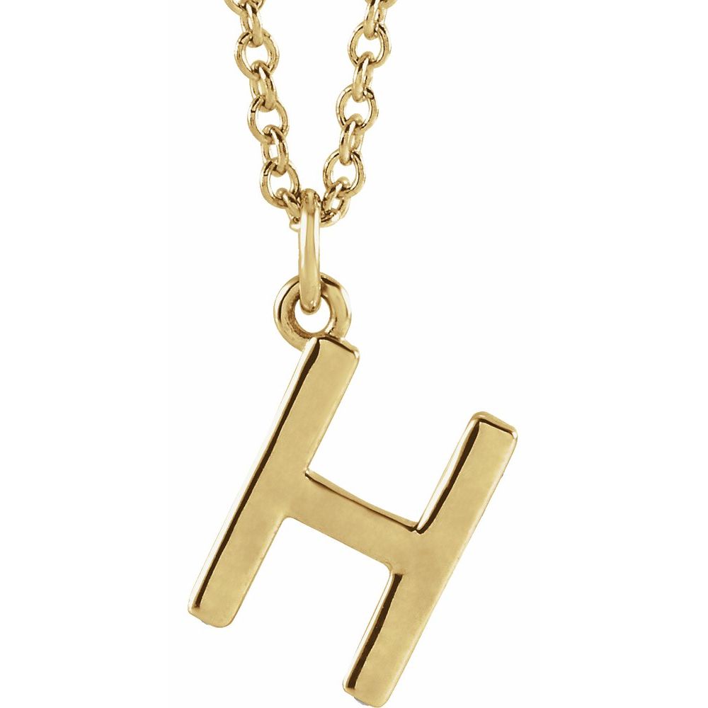 Yellow gold Initial 18" Necklace