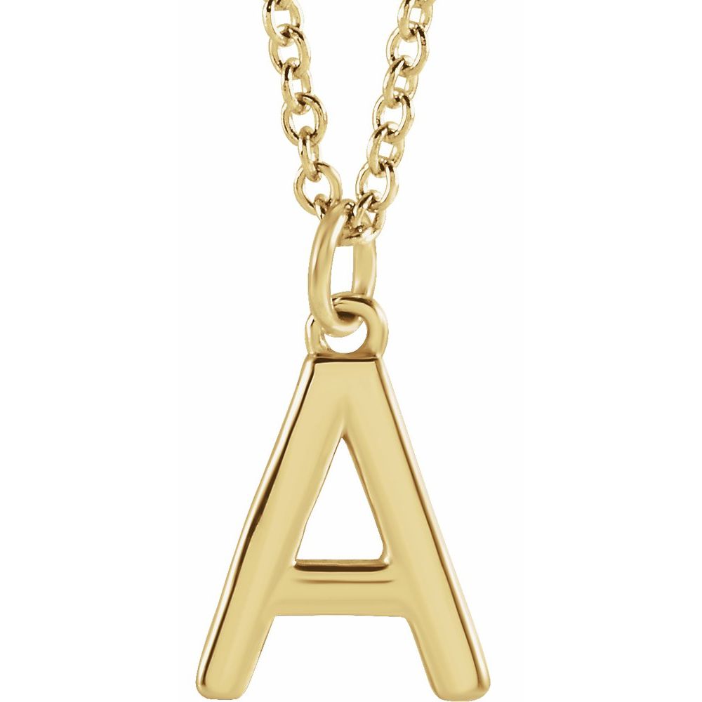 Yellow gold Initial 18" Necklace