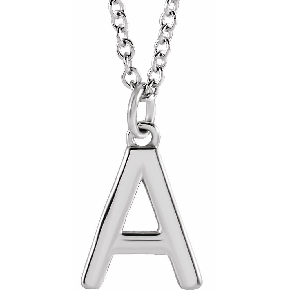 Platinum Initial 18" Necklace