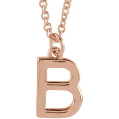 18K Rose Gold-Plated Sterling Silver Initial 16" Necklace