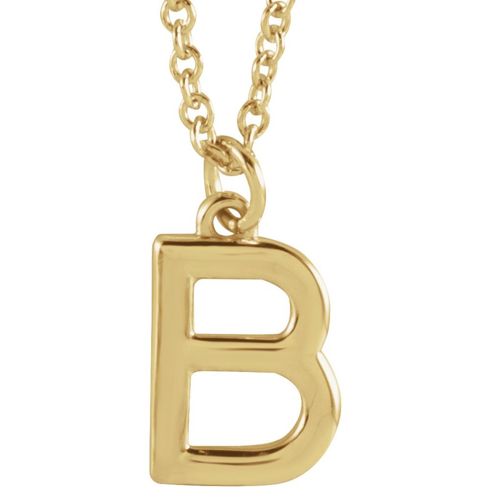 Yellow gold Initial 18" Necklace