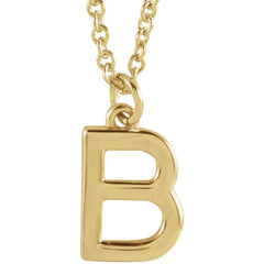 Yellow gold Initial 18" Necklace