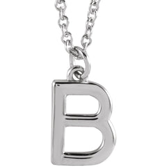 Platinum Initial 16" Necklace