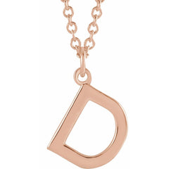 18K Rose Gold-Plated Sterling Silver Initial 16" Necklace