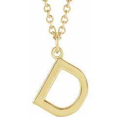 18K Yellow Gold-Plated Sterling Silver Initial 18" Necklace