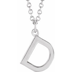 Sterling Silver Initial 18" Necklace